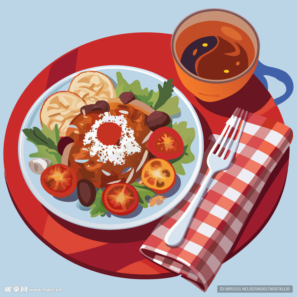 美味早餐摆盘