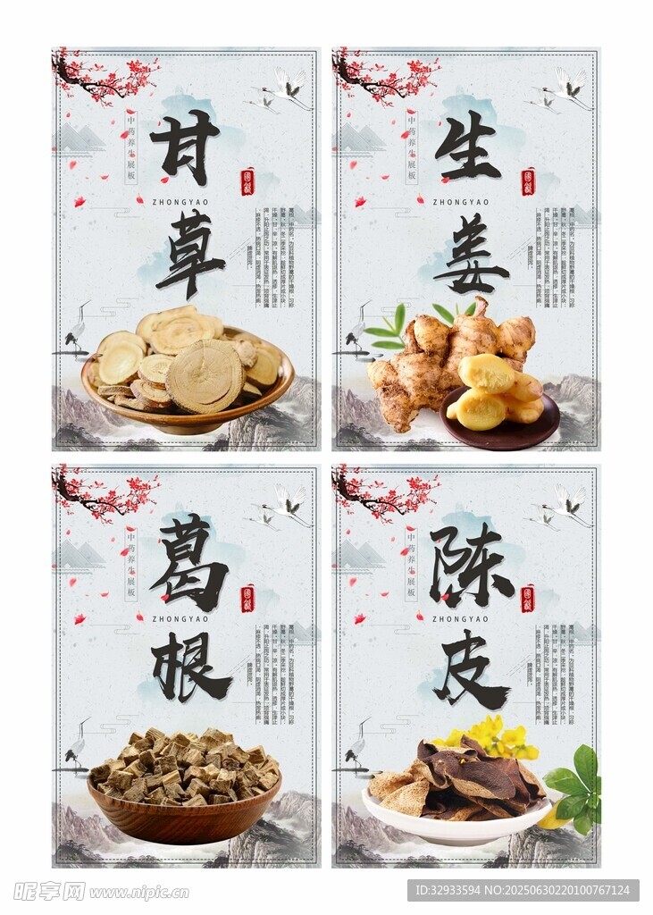 中药养生医疗展板