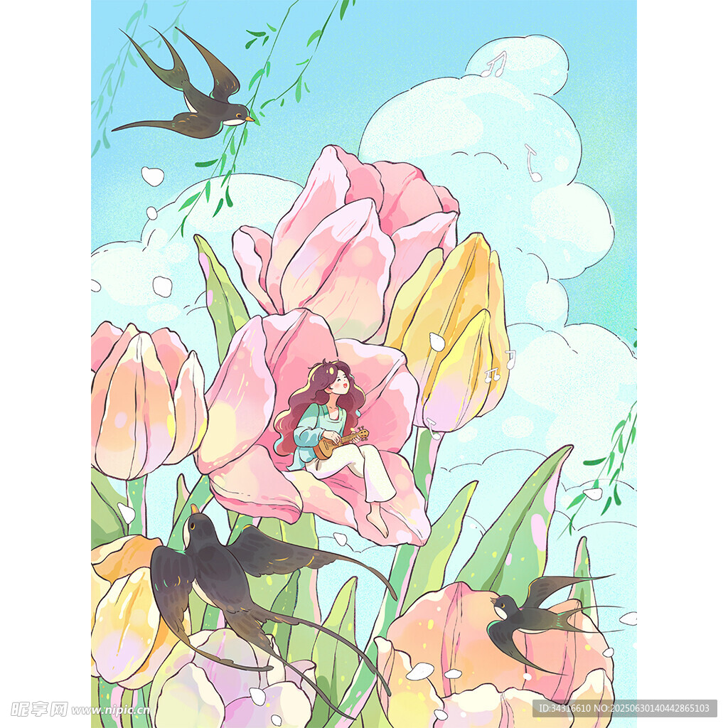 春季时节插画