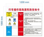 行车操作危险风险告知卡