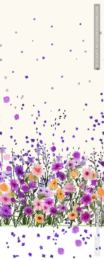 缤纷花卉背景图