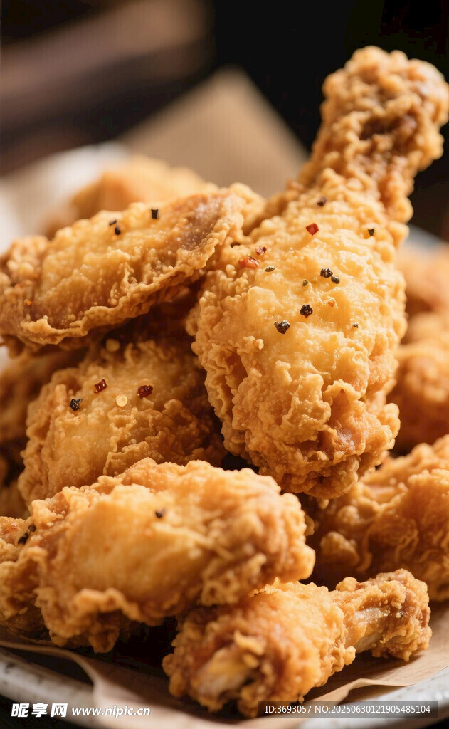 美味香脆的炸鸡翅