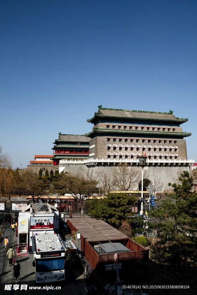北京前门箭楼街景