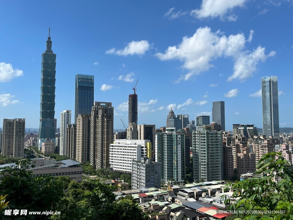繁华都市天际线景观