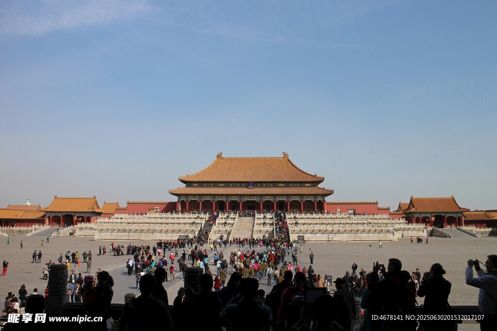 故宫前的热闹景象