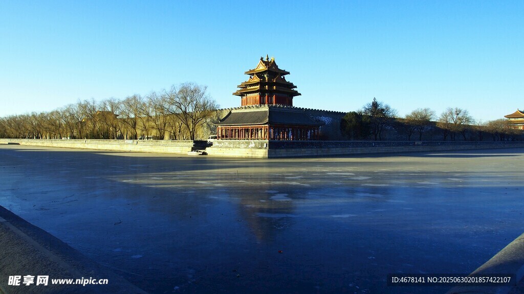 北京故宫角楼冬日美景