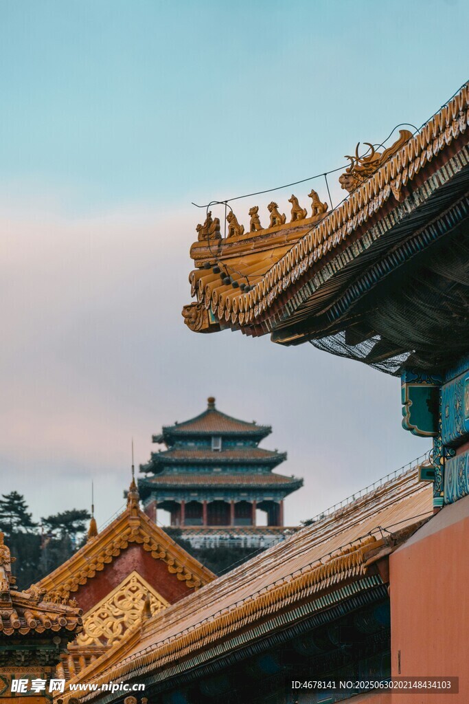 故宫古建筑屋顶壮丽景观