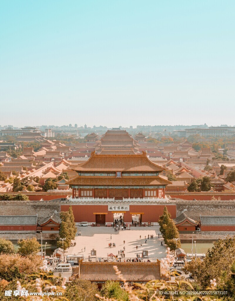 俯瞰故宫壮丽古建筑景观