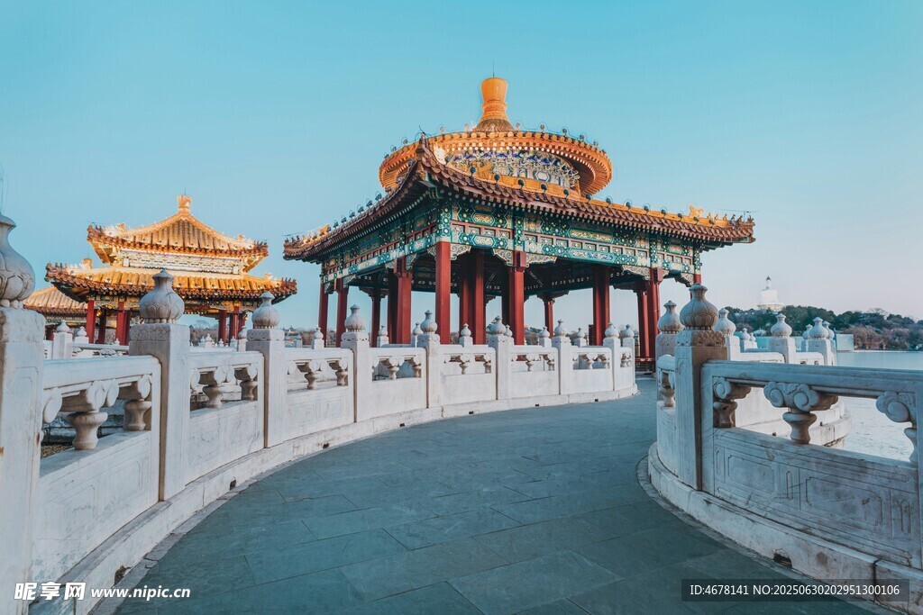 古典桥亭景观
