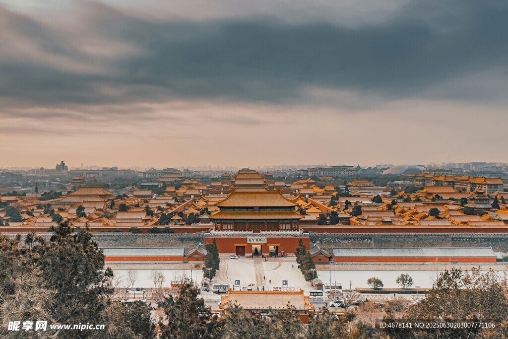 俯瞰故宫壮丽古建筑景观