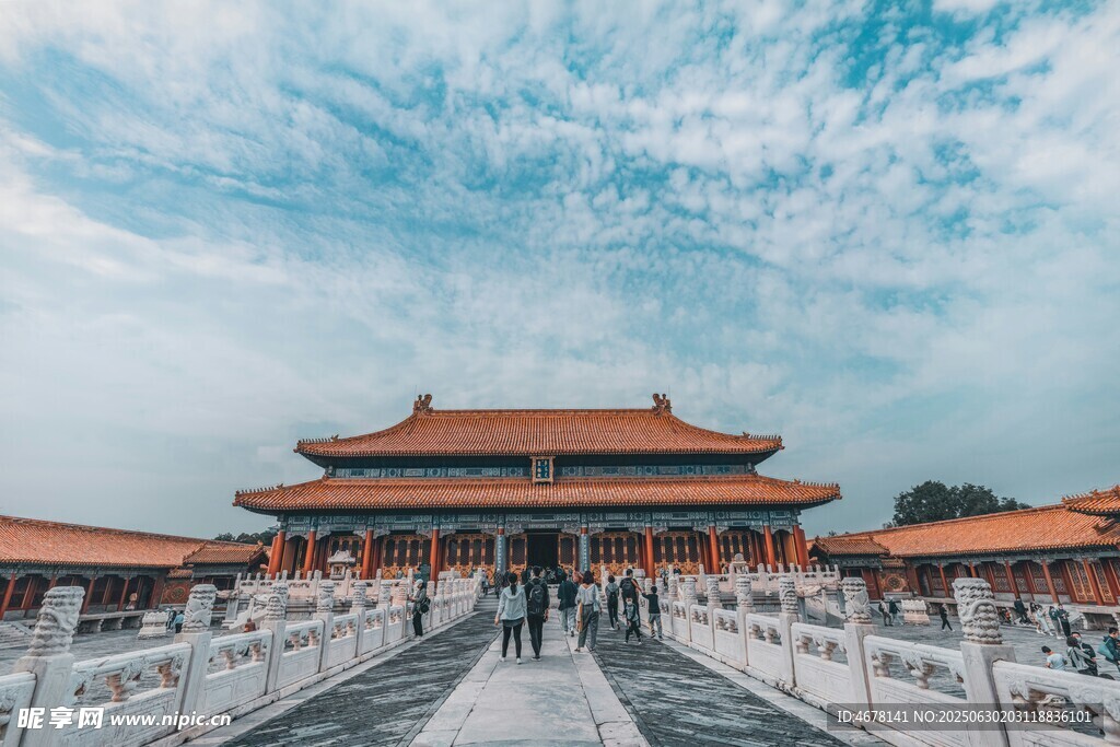 中式古建筑宫殿壮丽景观