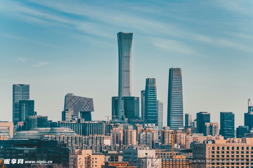 都市天际线高楼林立景观