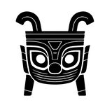 三星堆青铜面具图案