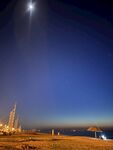 夜空下的海边