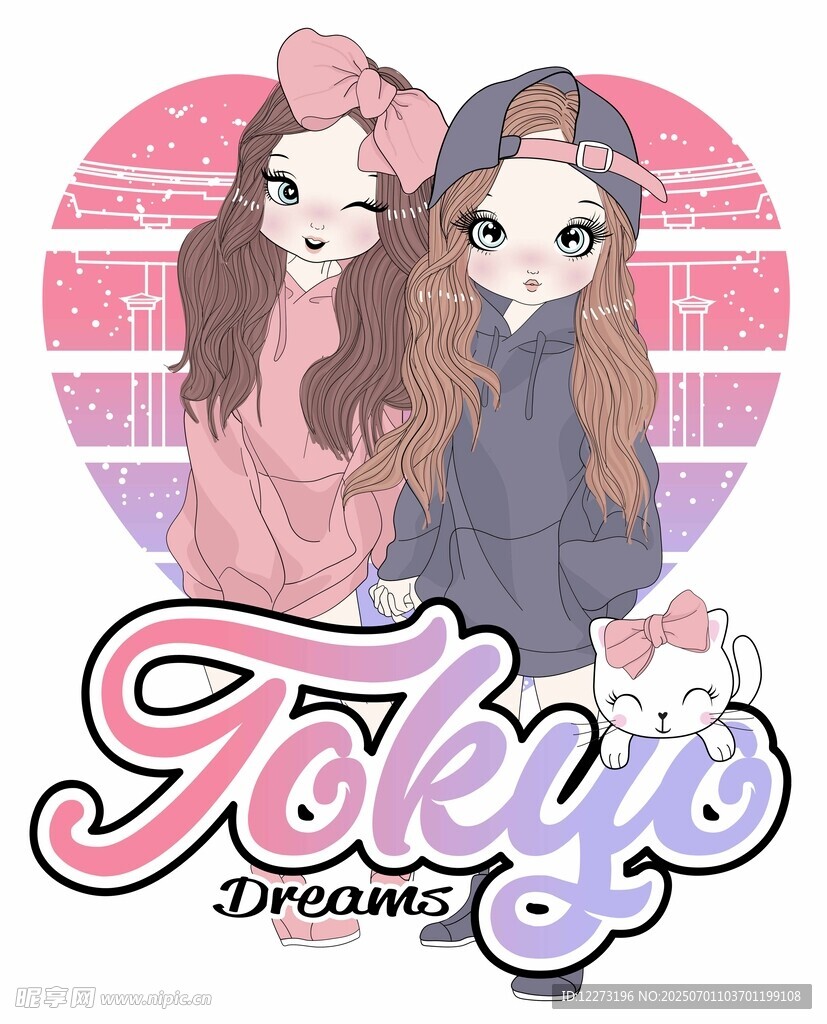 东京动漫女孩形象设计
