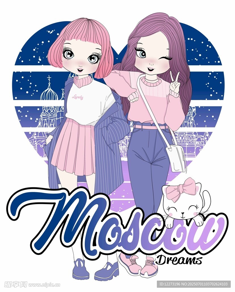双马尾少女动漫形象