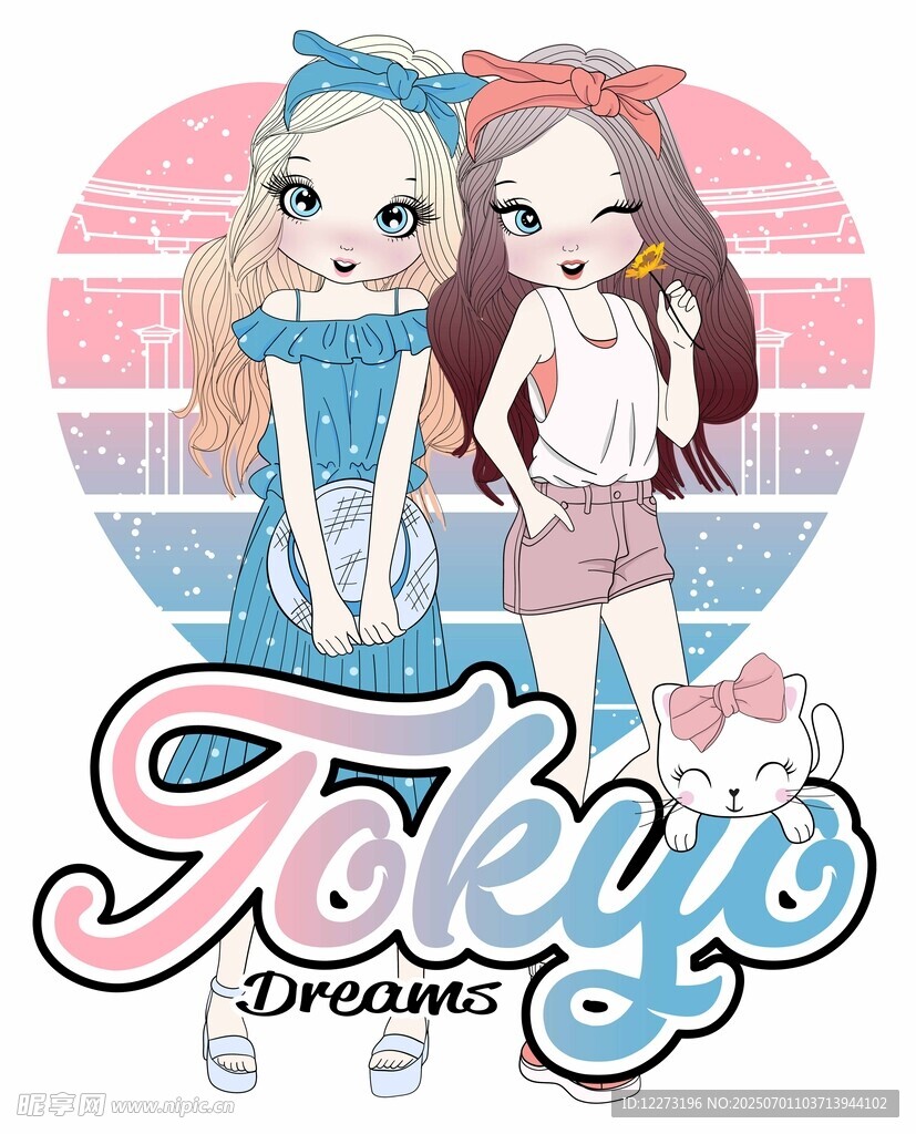 Tokyo动漫角色姐妹形象