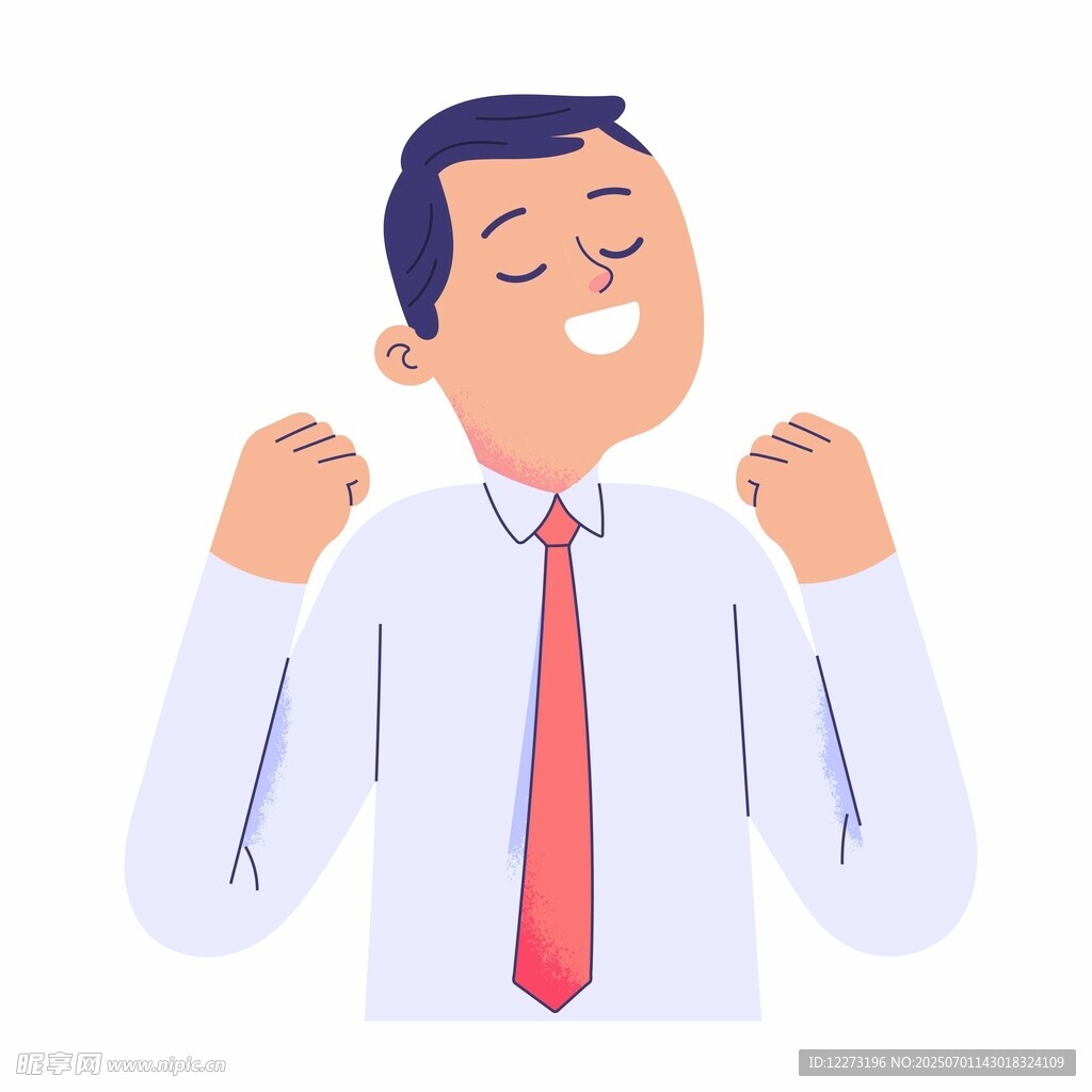 商务男士开心舒展瞬间