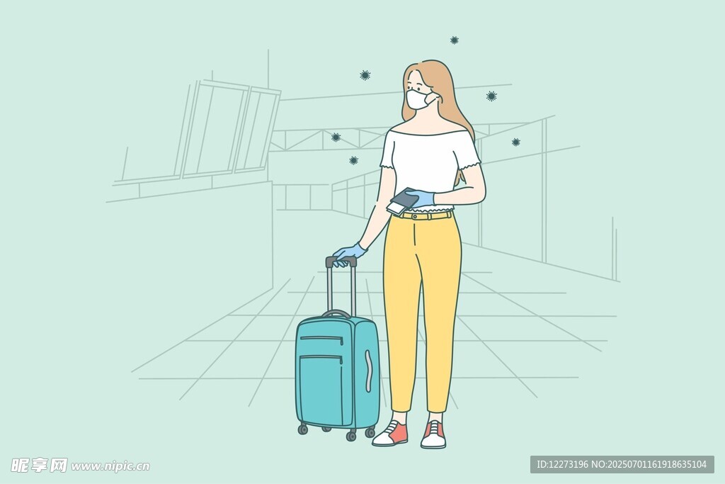 女子手持手机准备开启旅程