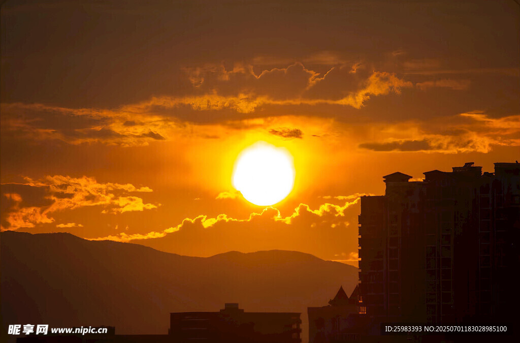 夕阳下的城市