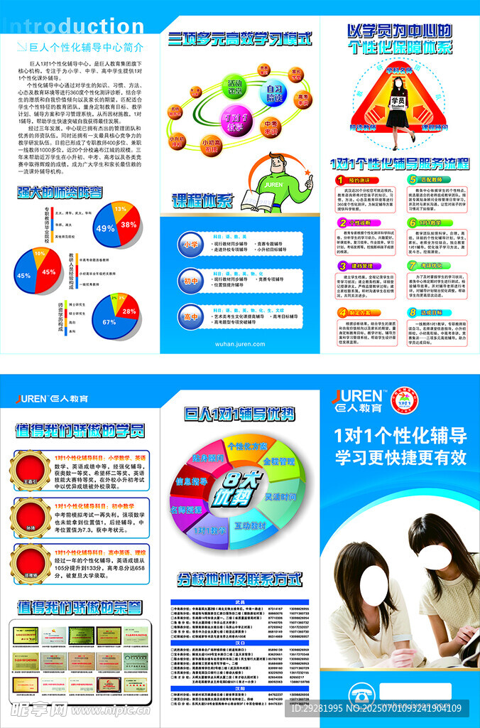 教辅多样图表信息展示海报