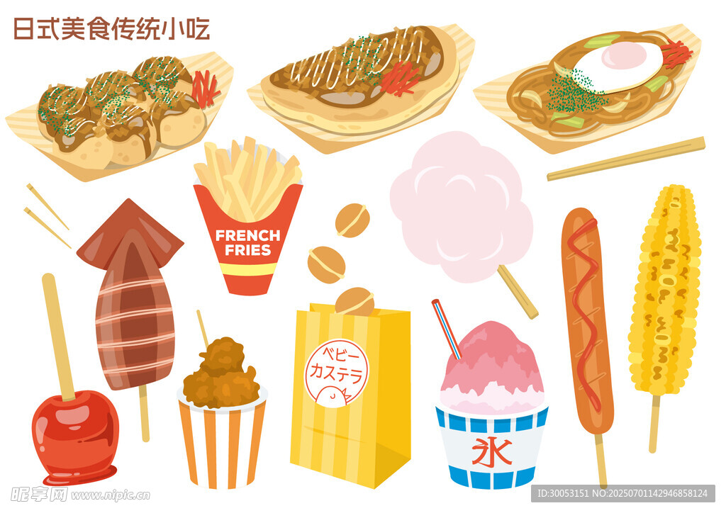 多样美味街头小吃集合