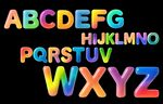 彩色立体英文字母