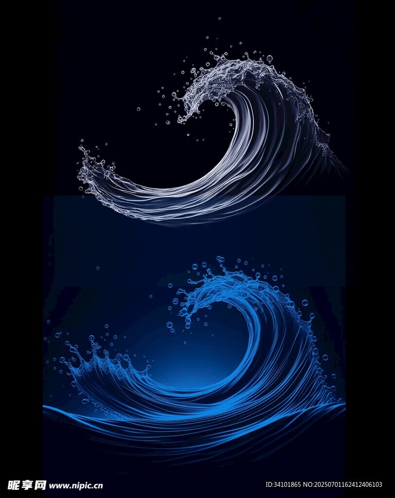 海浪水花素材