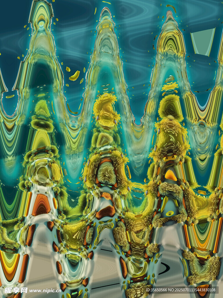 奇幻海底景观艺术画面