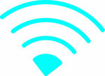 蓝色WiFi图标