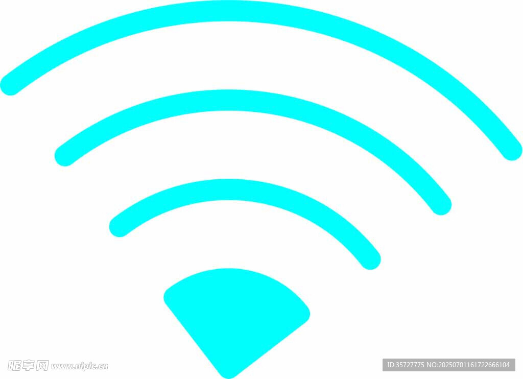 蓝色WiFi图标