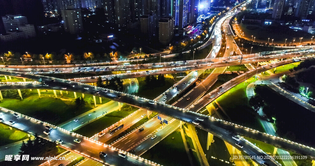 河南郑州郑东新区夜景