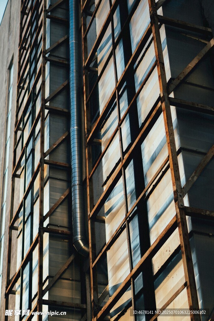 现代高楼建筑外立面细节