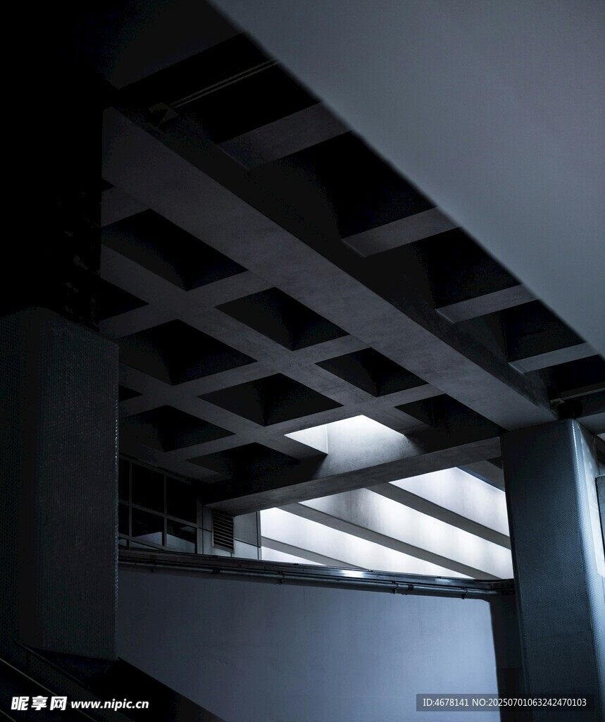 室内建筑结构光影效果