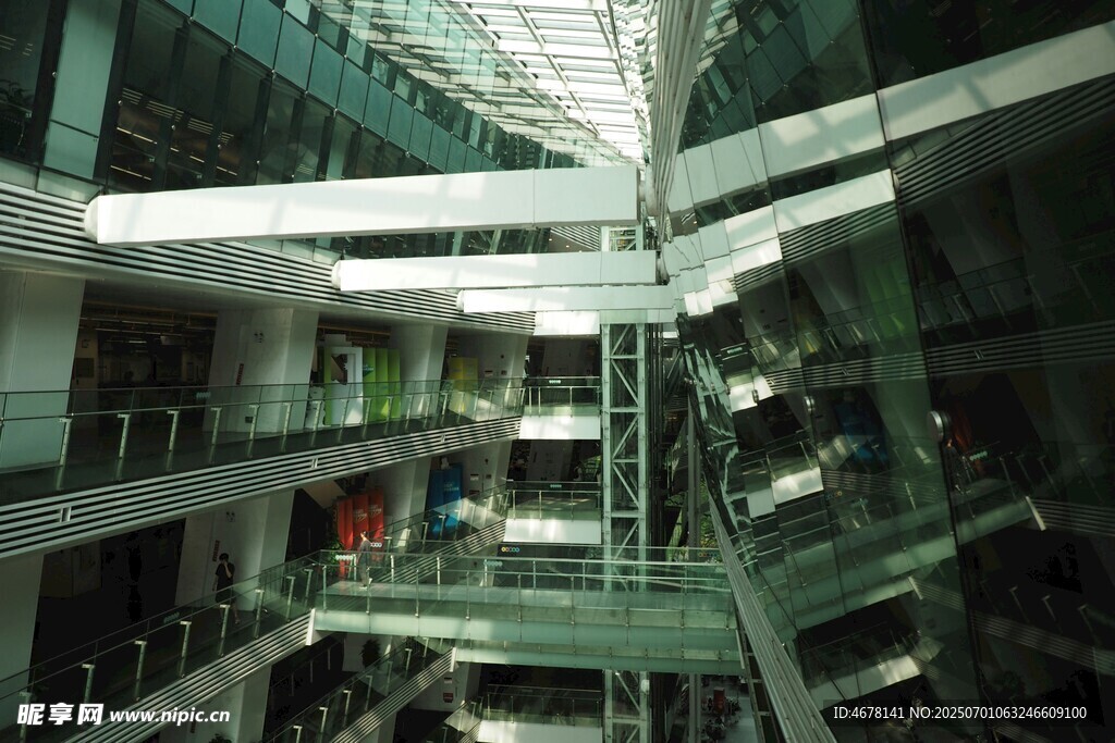 现代多层商业建筑内部景观