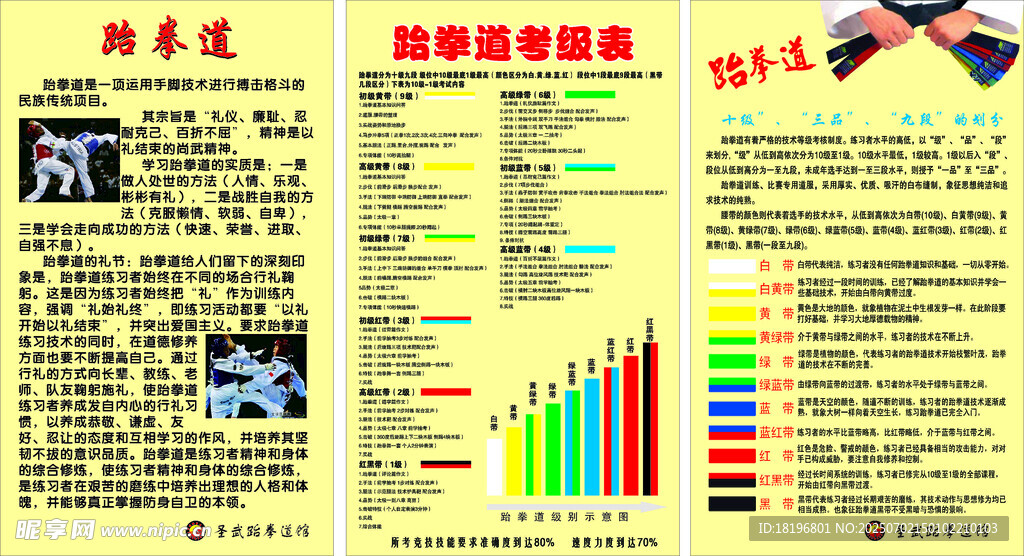 跆拳道宣传海报