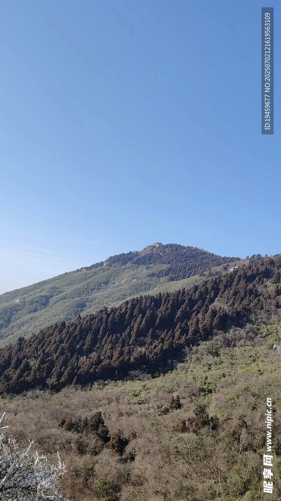 山峦葱郁的自然风光