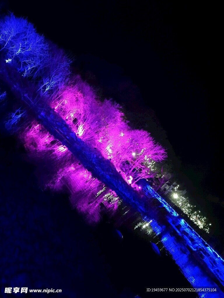 绚丽多彩的灯光夜景