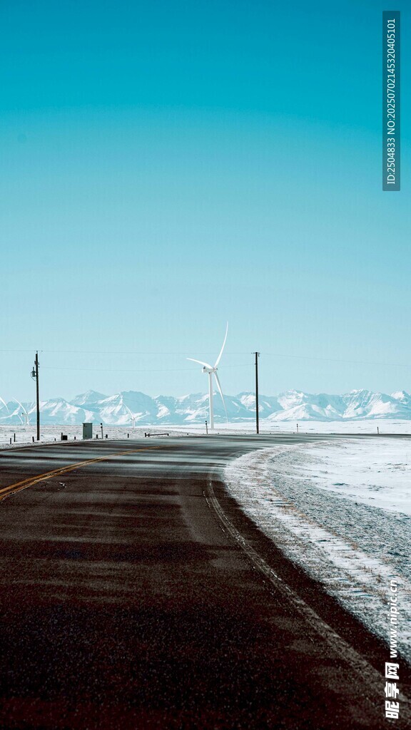 冬日公路雪景