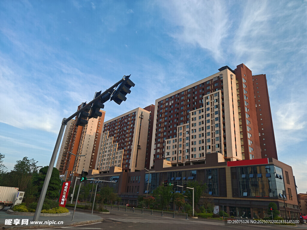城市高层住宅楼景观