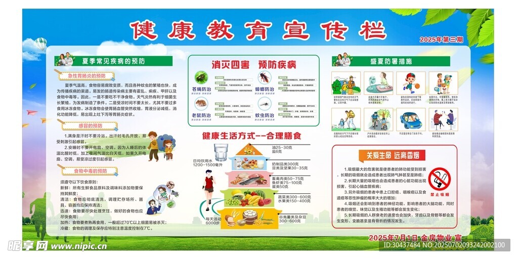 夏季健康教育宣传栏