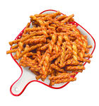 美味麻花摆于盘中