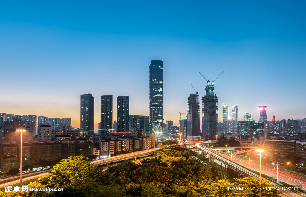 现代城市深圳夜景