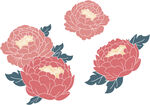 矢量牡丹