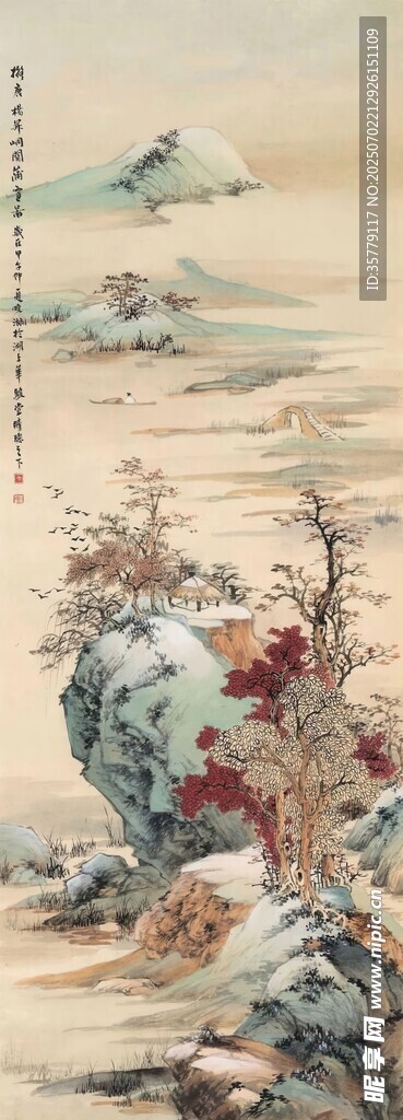 国画水墨风景