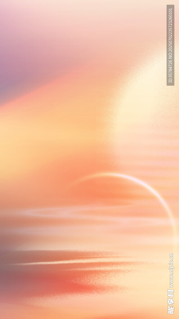 梦幻夕阳下的水面美景