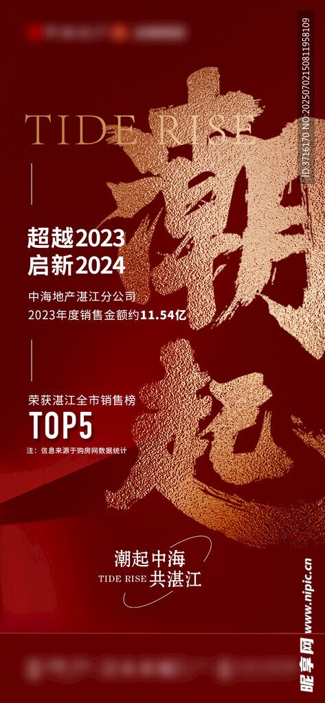 潮起销售榜三冠王