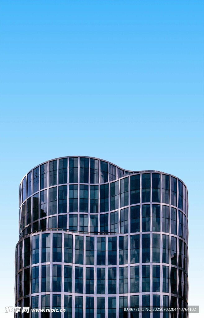 现代弧形玻璃幕墙建筑