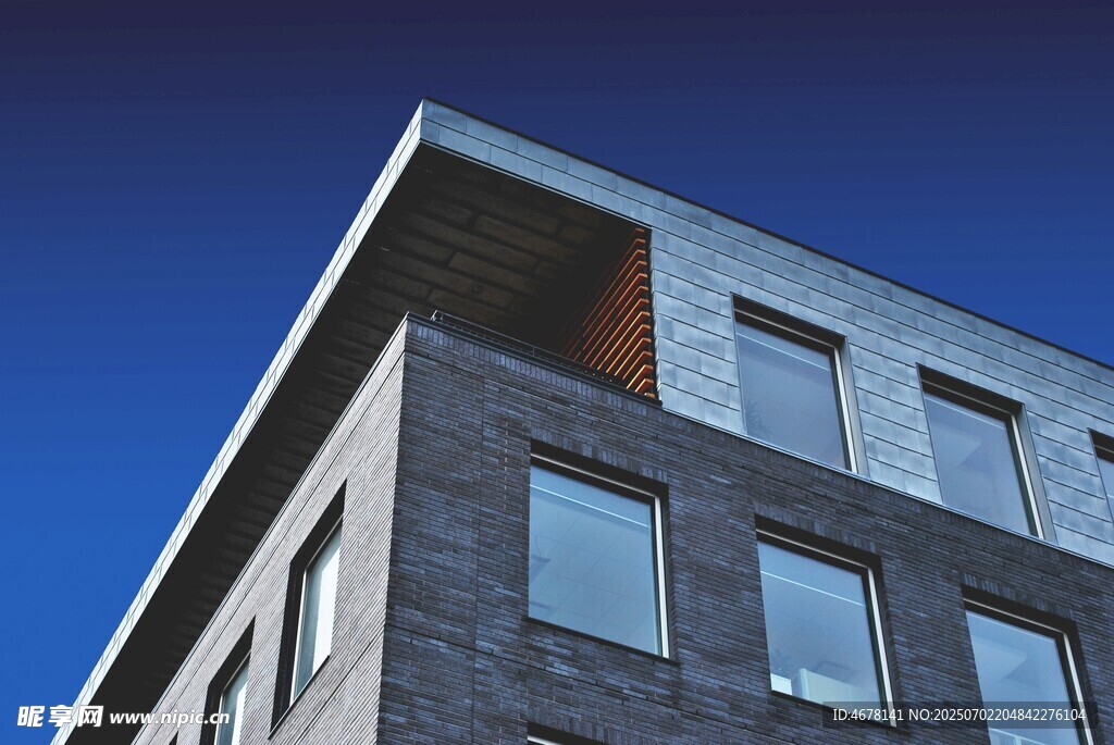 现代风格建筑外观一角