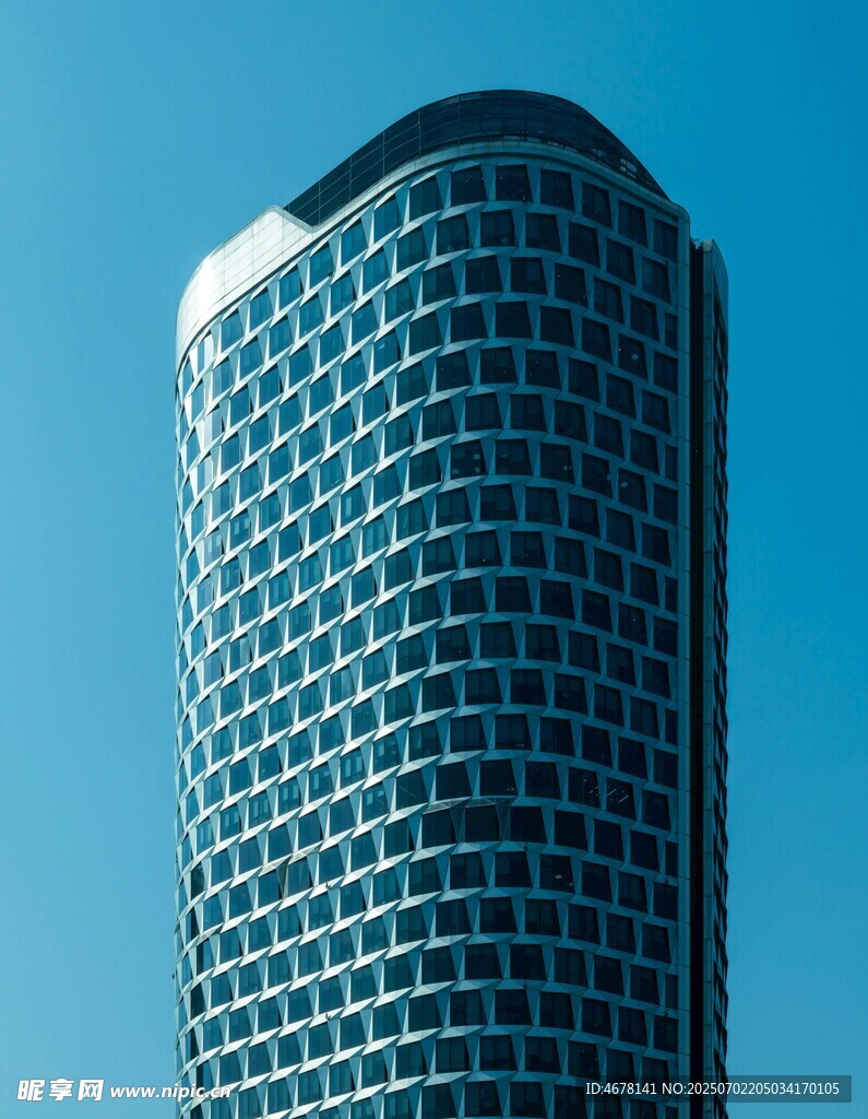 现代摩天大楼外观特写